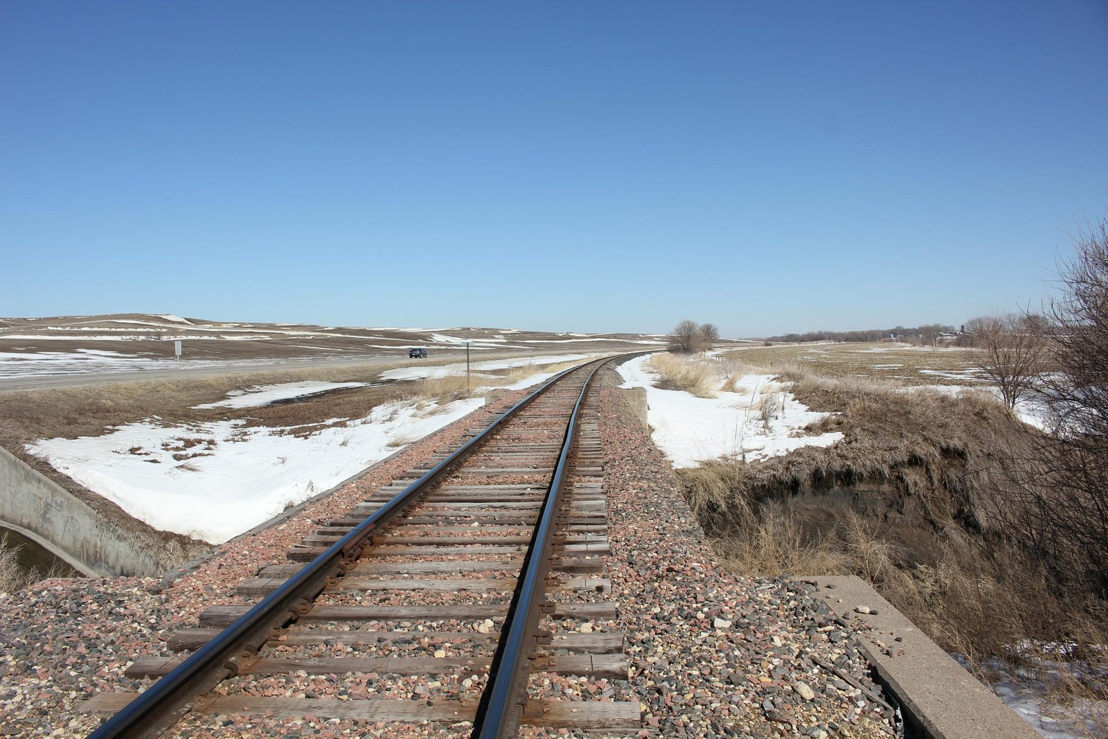 Looking north